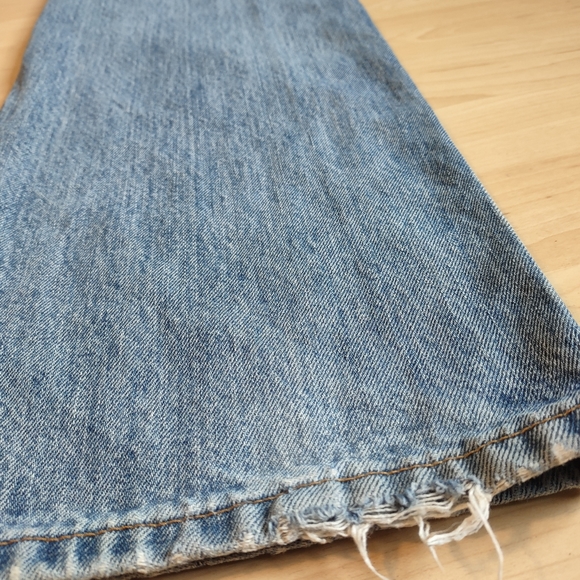 Y2K Vintage Levi's 501 Red Tab Button Fly Straight Leg Blue Jeans 34"x36" - Picture 8 of 11